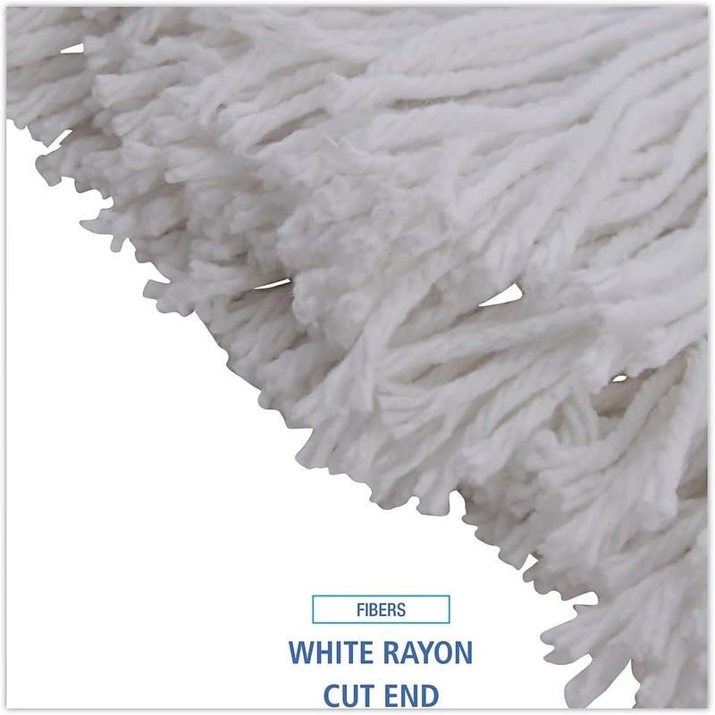 boardwalk Boardwalk BWK232R 232R Mop Premium Standard Head Rayon Fiber 32oz White 12Carton 32 oz  - Image 4
