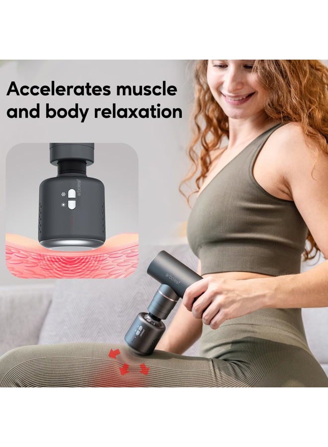 arboleaf Mini Massage Gun with Heat and Cold, Percussion Deep Tissues Muscle Massager, Full-Metal Travel Massage Gun, Portable Handheld Massager for Office Gifts for Him, Home, Athletes - Image 3