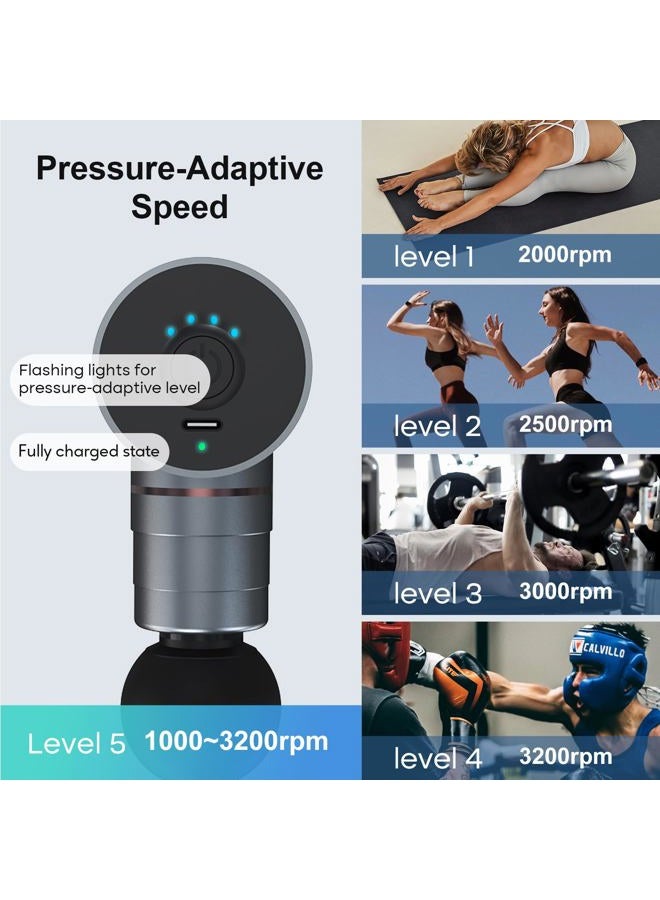 arboleaf Mini Massage Gun with Heat and Cold, Percussion Deep Tissues Muscle Massager, Full-Metal Travel Massage Gun, Portable Handheld Massager for Office Gifts for Him, Home, Athletes - Image 5