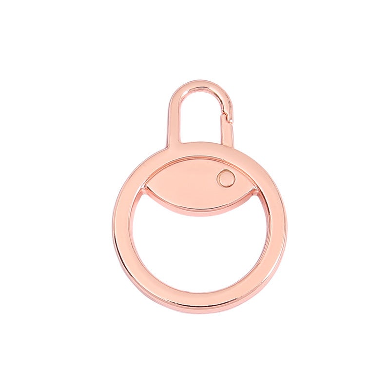 Tool-Free Detachable Zipper Pull Tab for Garments, Shoes Apple Rose Gold