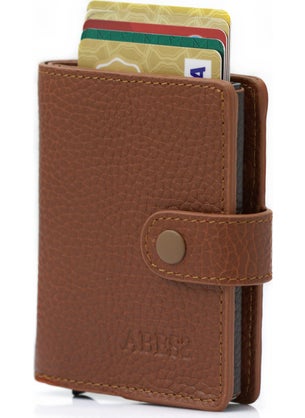 Abess Card Holder Wallet , Luxury Leather Mechanism Wallet Card Holder  - Image 1
