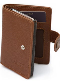 Abess Card Holder Wallet , Luxury Leather Mechanism Wallet Card Holder  - Image 4