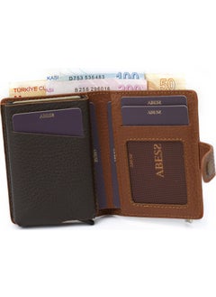 Abess Card Holder Wallet , Luxury Leather Mechanism Wallet Card Holder  - Image 5