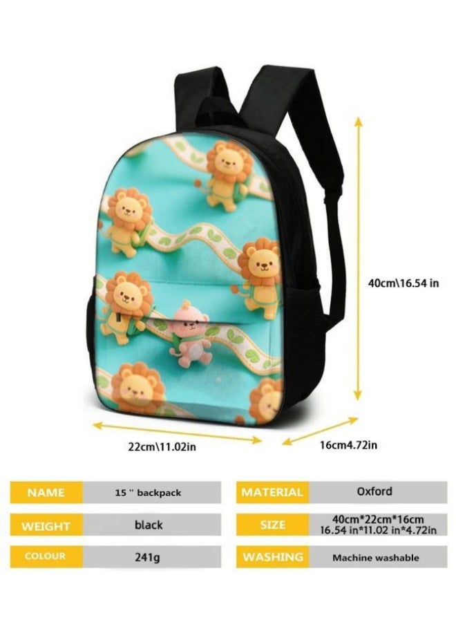 Bright Li Fire Unlock the new fashion of childish fun! Three-piece set of bags, cartoon elements for children and teenagers (students, children, friends' outings, mountain climbing, schooling, etc. can be used) - 16 - Image 5
