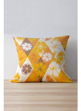 Cango Home Double Sided Printed Lemon Yellow Green Pillow Cushion Cover 915-CT 