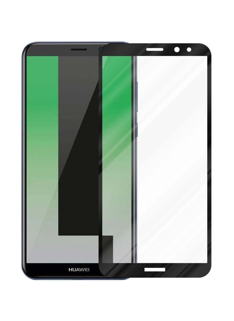 5D Tempered Glass Screen Protector Compatible with Huawei Mate 10 Lite Full Coverage Edge to Edge Protection Anti Scratch High Transparency Bubble Free Installation Black
