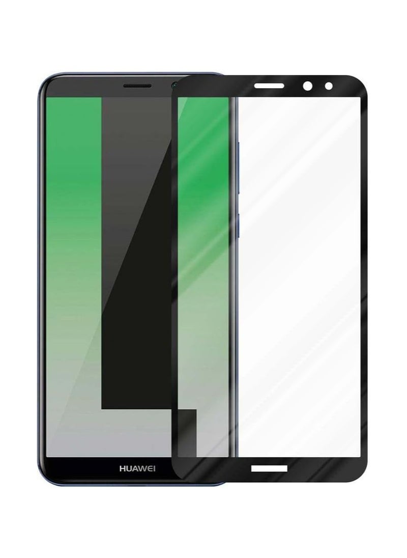 erorex - 5D Tempered Glass Screen Protector Compatible with Huawei Mate 10 Lite Full Coverage Edge to Edge Protection Anti Scratch High Transparency Bubble Free Installation Black - Image 1