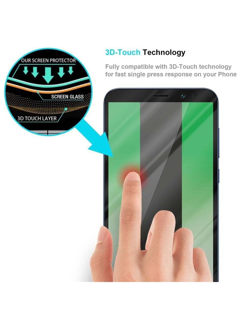 erorex - 5D Tempered Glass Screen Protector Compatible with Huawei Mate 10 Lite Full Coverage Edge to Edge Protection Anti Scratch High Transparency Bubble Free Installation Black - Image 1