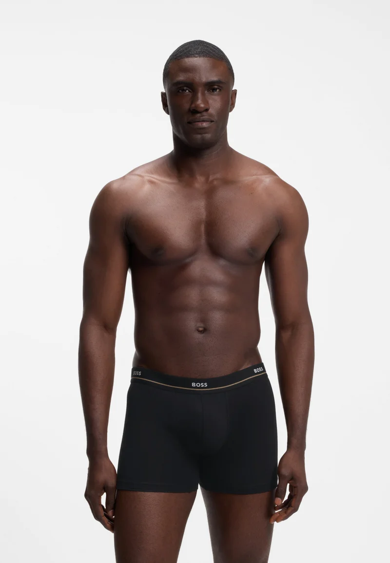 بوس Five-pack of logo-waistband stretch-cotton boxer briefs
