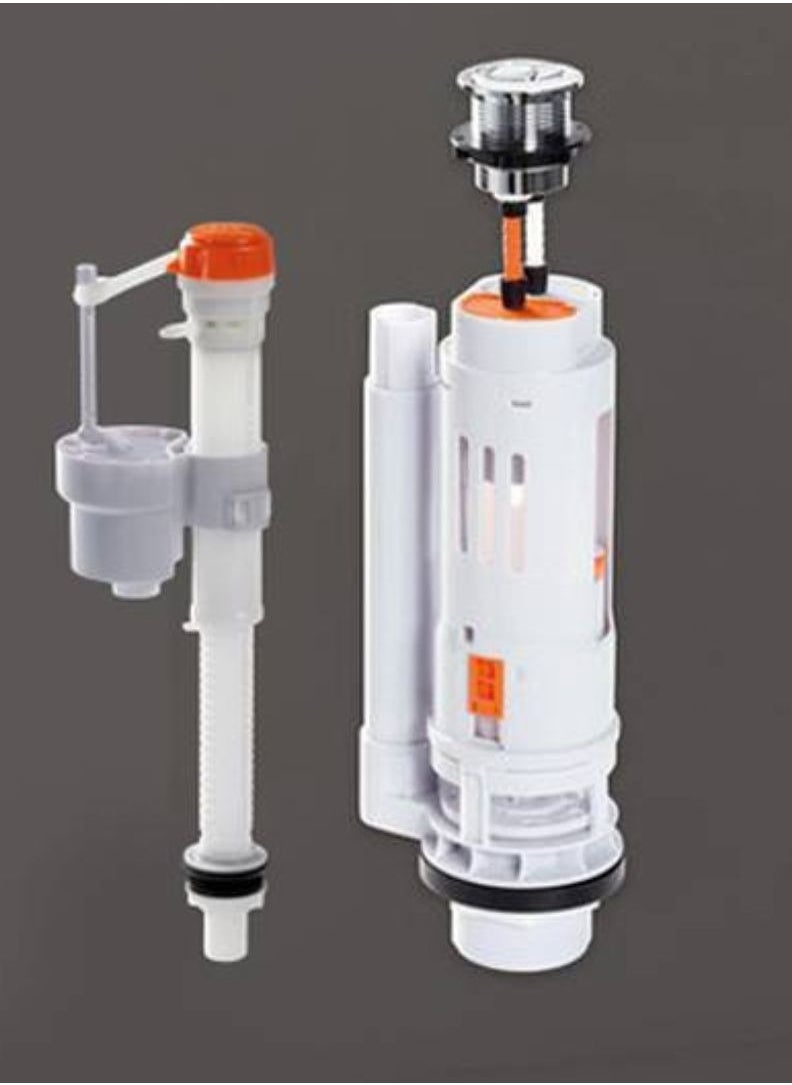 RAK CERAMICS - Rak Ceramics Rak-Maxxflush Dual Flush Valve | For Toilet Cisterns With Rubber Seal & Bolt | Water Saving Cisterns Flush System (FS60FLRF) - Image 1