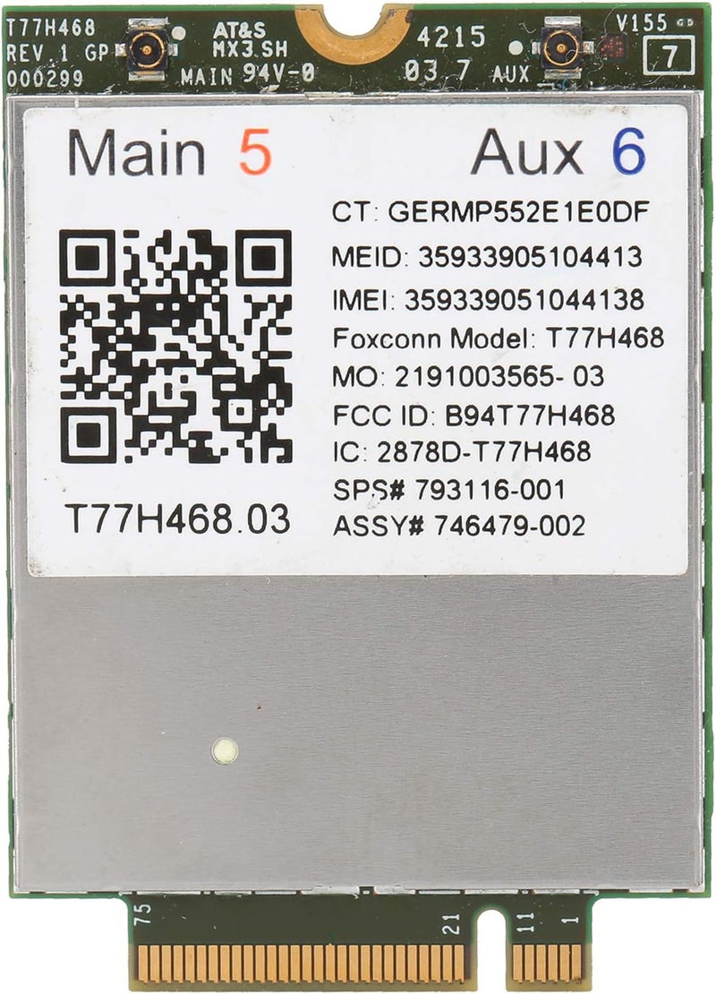 بطاقة شبكة لاسلكية لوحدة LT4211 4G LTE WWAN T77H468 M.2، بديل متوافق مع شريحة MDM9625، نطاق عريض متنقل عالي السرعة لأجهزة EliteBook وZBook - Image 4