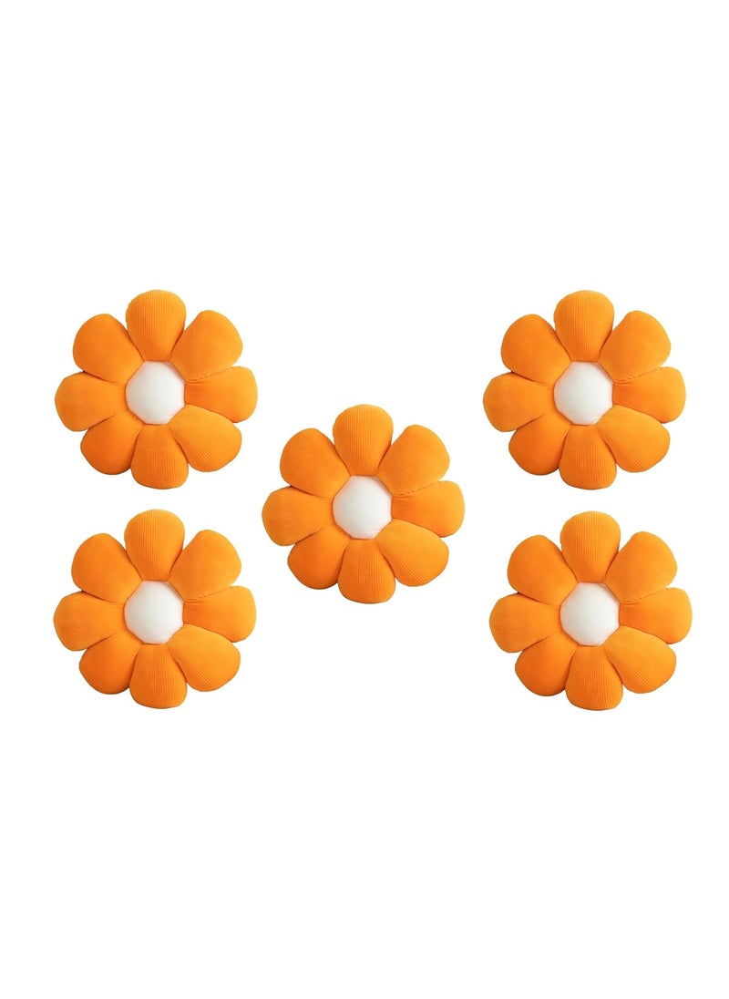 AVSHUB - AVSHUB Flower Shaped Soft Toy for Kids Room, Living Room, Bedroom, Decorative, Nursery Décor Birthday Gift (Pack of 5) (35 Cm) (Orange) - Image 1