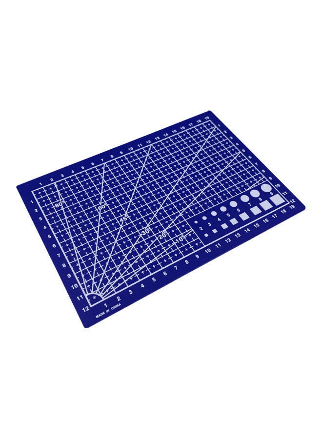 NIBEMINENT A5 Grid Lines Angle Single Sided Cutting Board Blue - Image 1