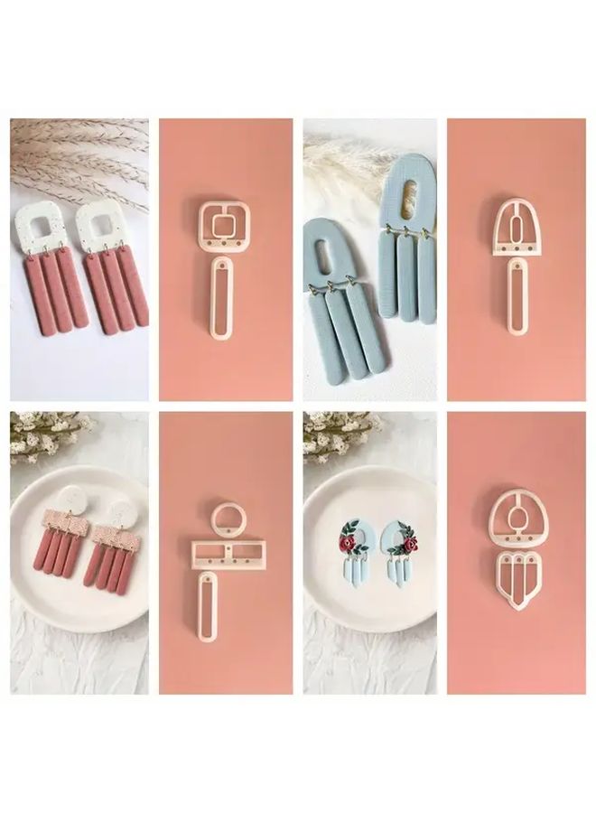 Polymer Clay Cutter Set Geometric Shapes Long Strip Jewelry Tools CT-2 - Image 1
