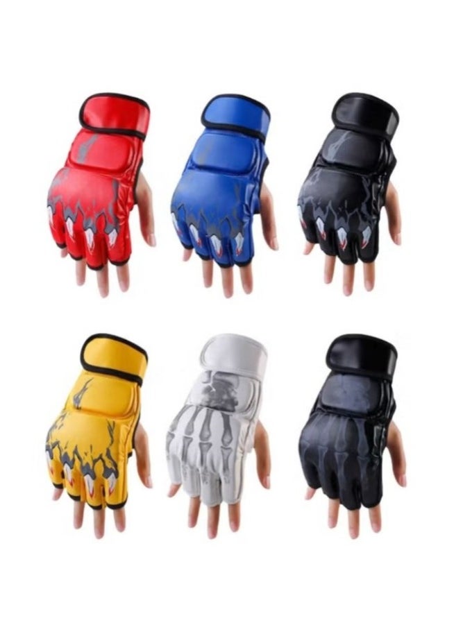 Generic Kickboxing Sparring Gloves MMA Gloves for Men Women Half Finger Boxing Gloves Fighting Gloves Boxing Gloves for Punching Bag Training UFC Gloves  - Image 2