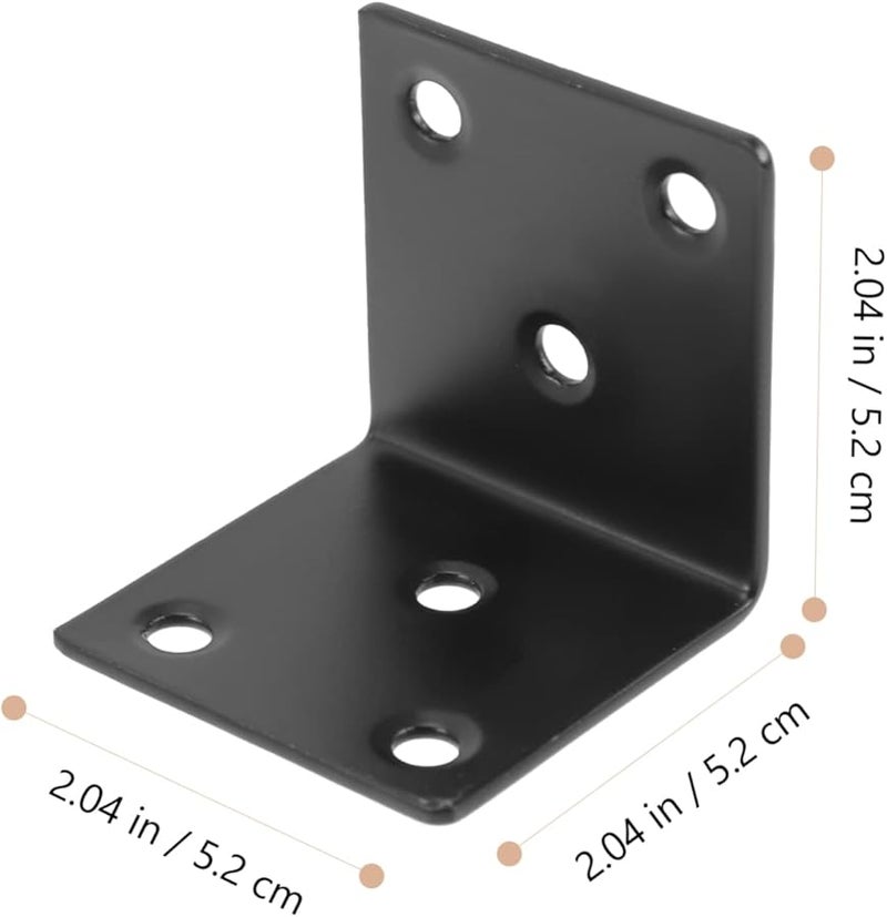 Stainless Steel Corner Braces 20Pcs Heavy Duty Angle Brackets For Furniture Shelves Cabinets - Image 4