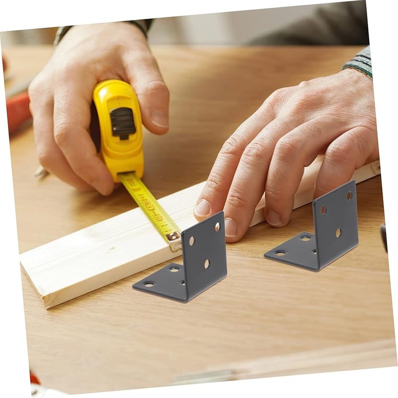 Stainless Steel Corner Braces 20Pcs Heavy Duty Angle Brackets For Furniture Shelves Cabinets - Image 5