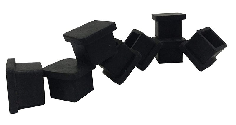 INDIAN DECOR 6022 20 X 20 mm Black Square RubberPVC Furniture Feet Leg CapPack of 20 20 X 20 mm Black Made in India - Image 2