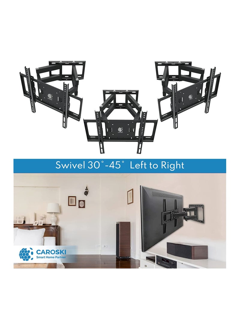 CAROSKI TV Wall Mount – Swivel & Tilt Bracket for 26–70" LED TVs, Dual Articulating Arms, VESA Compatible