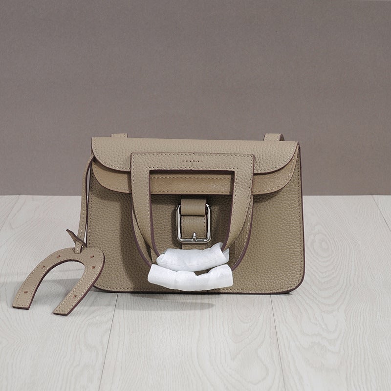 Horseshoe Bag Women'S Envelope Bag First Layer Cowhide Shoulder Crossbody Handbag Genuine Leather Small Square Bag - Image 3