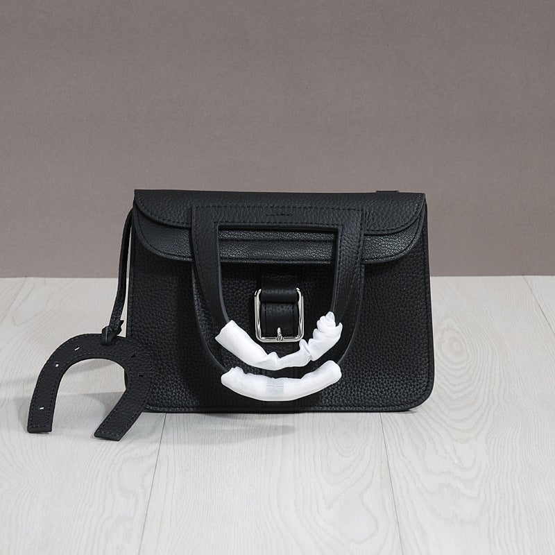 Horseshoe Bag Women'S Envelope Bag First Layer Cowhide Shoulder Crossbody Handbag Genuine Leather Small Square Bag - Image 5