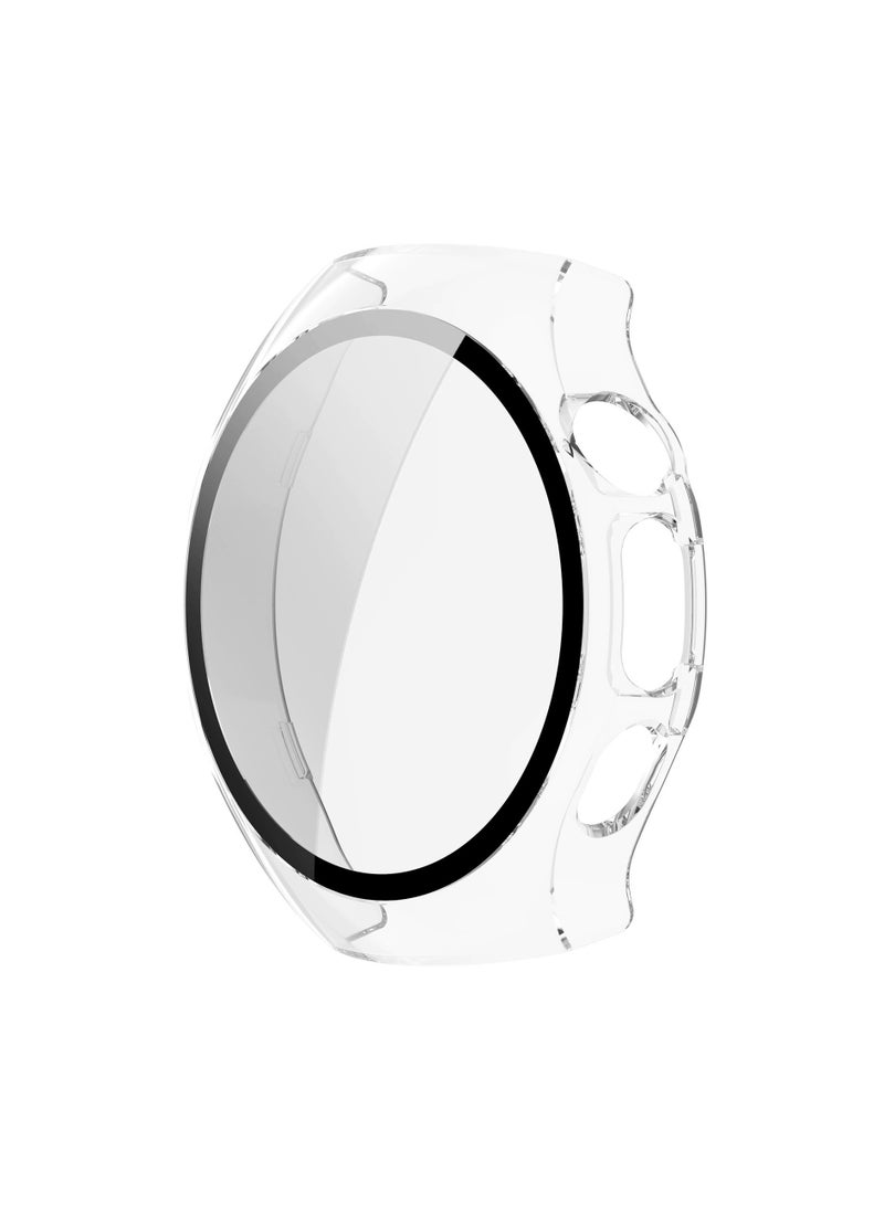 حافظة تغطية كاملة لساعة هواوي 5(42 مم)، واقية من الخدوش والصدمات، مصنوعة من مادة البولي كربونات الصلبة المقسية، متوافقة مع ساعة هواوي 5(42 مم)، شفافة - Image 2