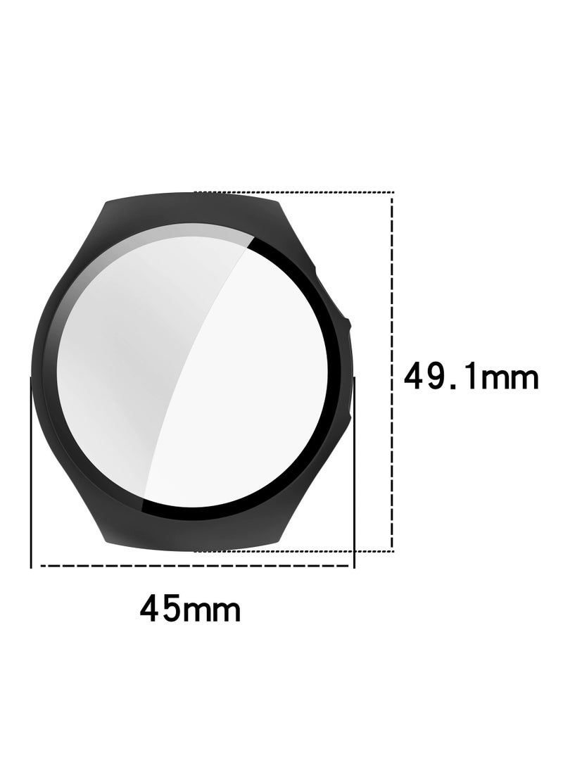 حافظة تغطية كاملة لساعة هواوي 5(42 مم)، واقية من الخدوش والصدمات، مصنوعة من مادة البولي كربونات الصلبة المقسية، متوافقة مع ساعة هواوي 5(42 مم)، شفافة - Image 4