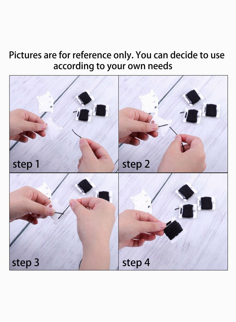 SOLARAE Embroidery Floss, 24 Skeins Black Embroidery Cross Stitch Threads Embroidery Floss Friendship Bracelets Floss Crafts Floss Hand Embroidery Thread with 30 Pieces Floss Bobbins - Image 5