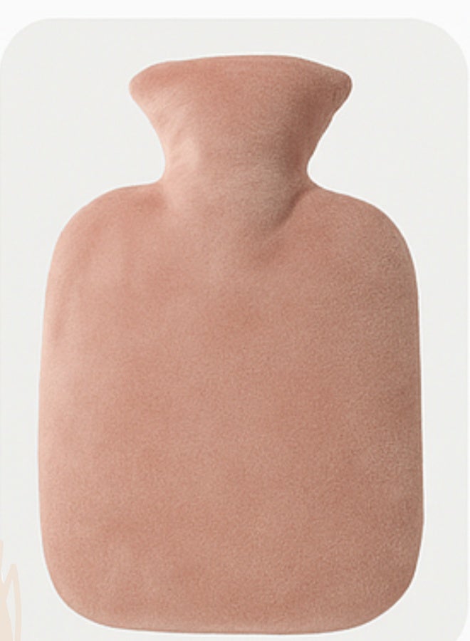 Plush Hot Water Bottle with Soft Cover – Leak-Proof Reusable Heat Therapy Bottle for Pain Relief, Cramps, Muscle Relaxation, Warmth & Cozy Comfort for Kids & Adults (Pink) - Image 2