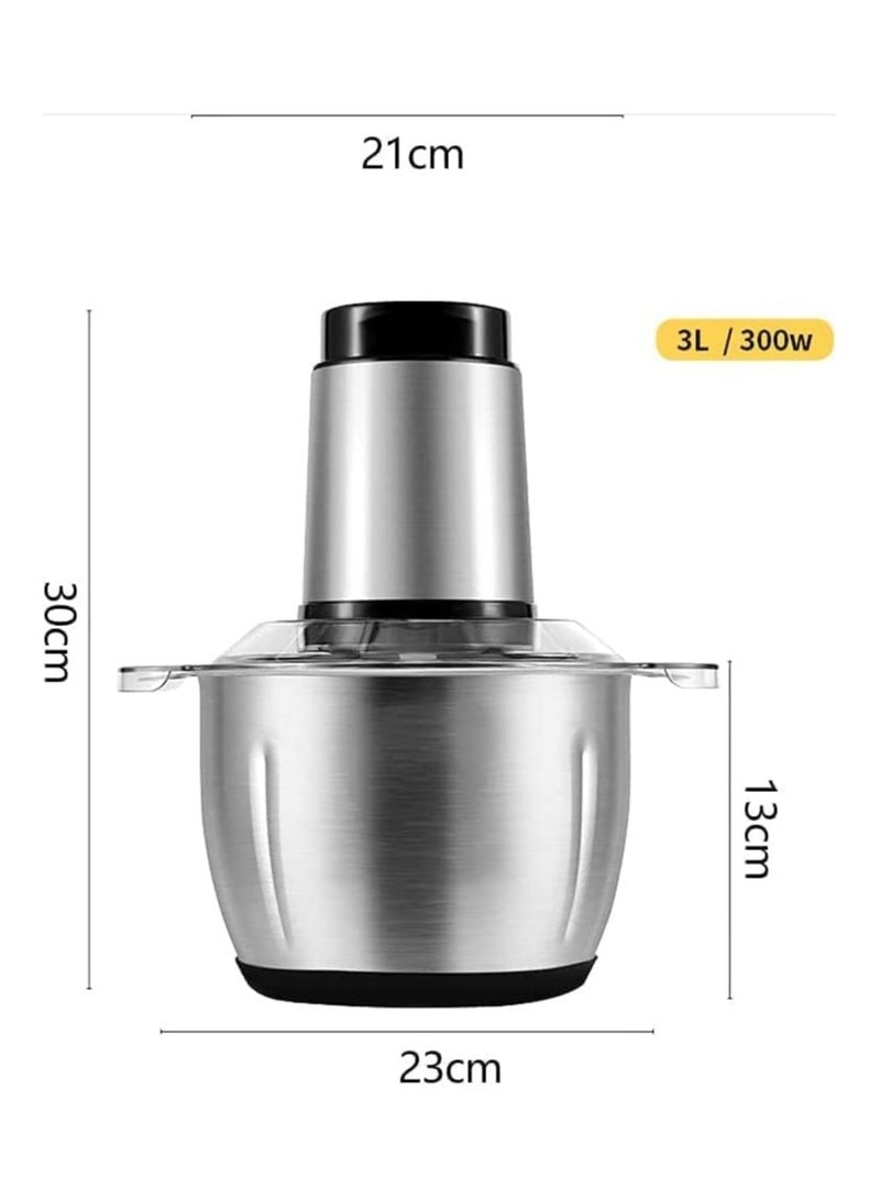 كاست ويف قطاعة ومطحنة لحم كهربائية، محضرة طعام ستانلس ستيل للخضار والفواكه، سعة 3 لتر - Image 2