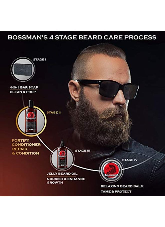 bossman - Fortify Intense Beard Conditioner - Shower Beard Wash, Moisturizer And Beard Softener For Men - Beard Growth Products - Made In Usa (Hammer Scent) - Image 1