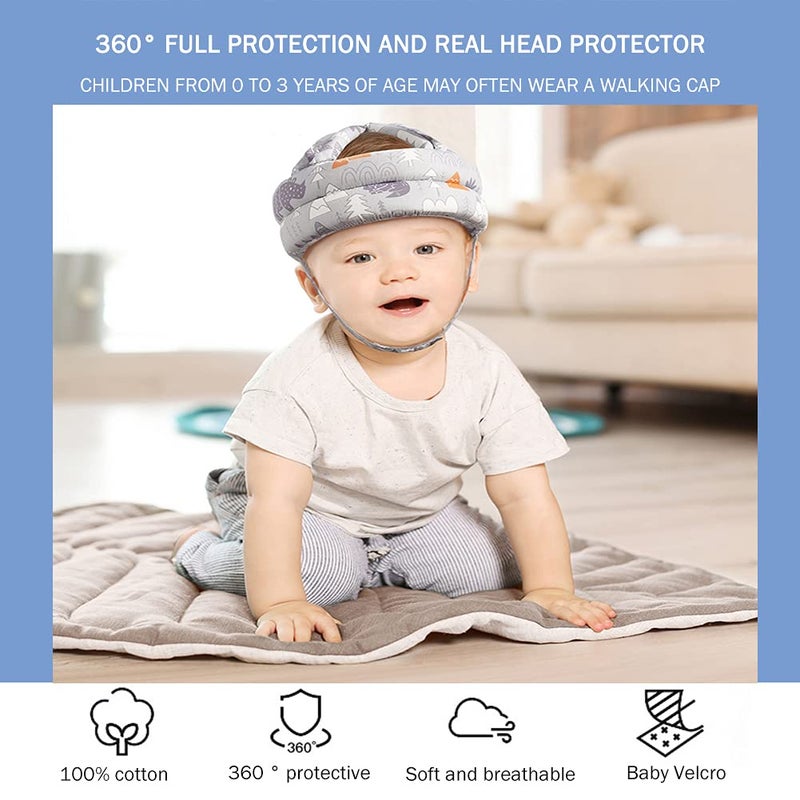 iEasey 360° Anti-Collision Baby Helmet Head Protection Shockproof Protective Hat Infant Toddler Children Head Protection Cap Cotton Hat Head Protection Hat Adjustable Head Protection 6 to 36 Months - Image 2