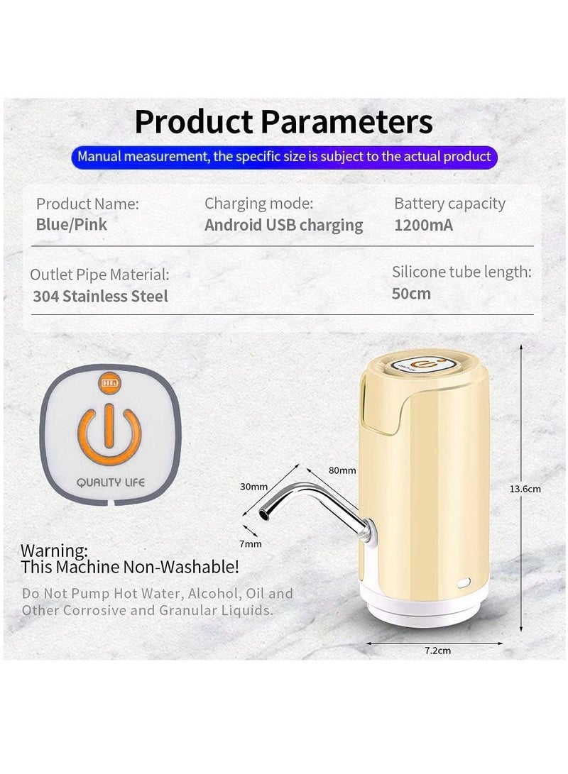 يوويل موزع مياه أوتوماتيكي بضخ كهربائي ومحمول وشحن USB متعدد الألوان - Image 5