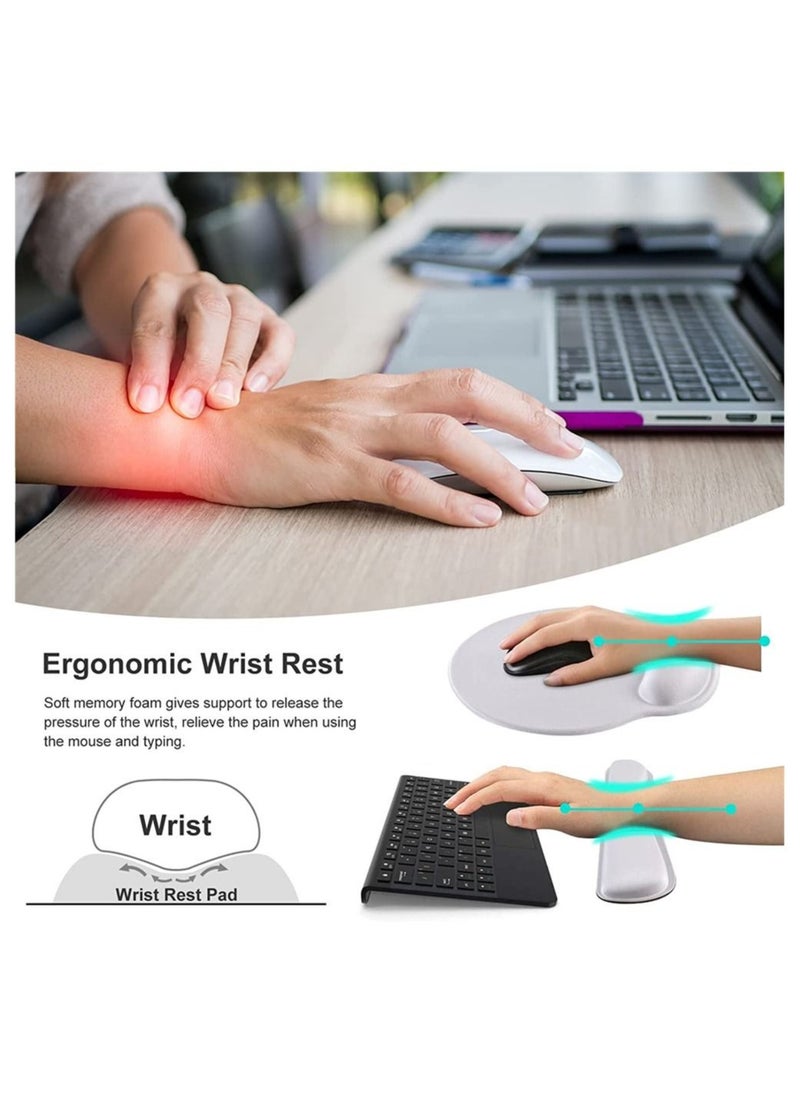 KASTWAVE - 2 Pieces Keyboard Wrist Rest Pad and Mouse Wrist Rest Support Mouse Pad Set - Image 1