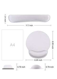 KASTWAVE 2 Pieces Keyboard Wrist Rest Pad and Mouse Wrist Rest Support Mouse Pad Set  - Image 5