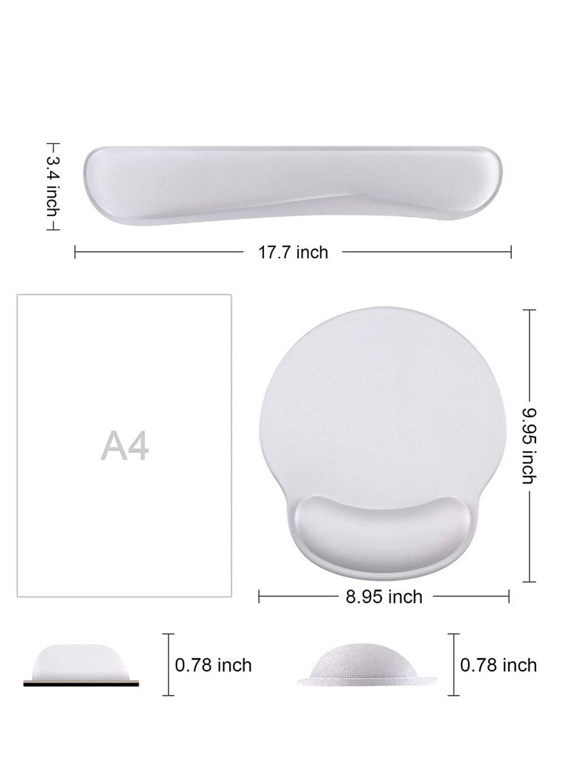 KASTWAVE - 2 Pieces Keyboard Wrist Rest Pad and Mouse Wrist Rest Support Mouse Pad Set - Image 1