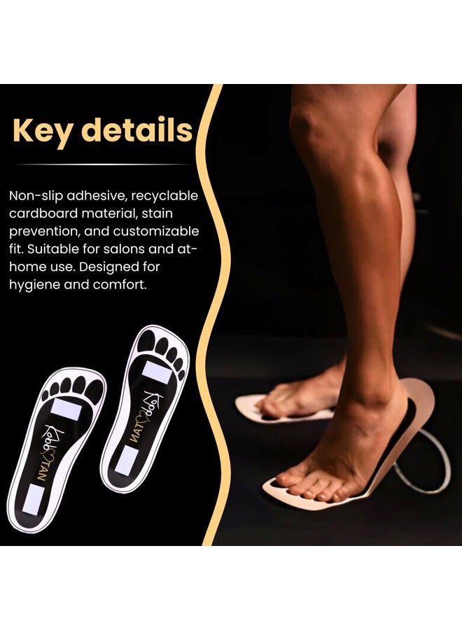 KOBBTAN 25 Pairs (50Feets) Spray Tanning Feet Pads Disposable Sunless Airbrush Tanning Tent Foot Protection - Image 5