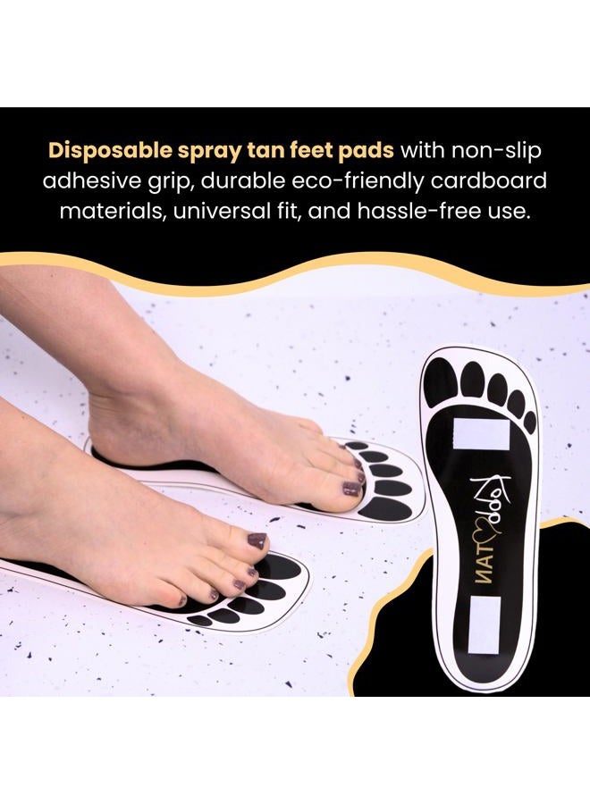 KOBBTAN 25 Pairs (50Feets) Spray Tanning Feet Pads Disposable Sunless Airbrush Tanning Tent Foot Protection - Image 3