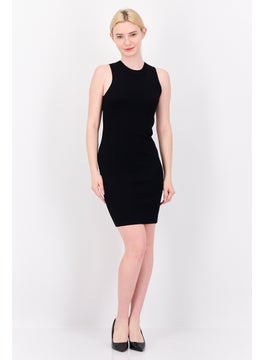 ESPRIT Women Ribbed Mini Dress, Black  - Image 4