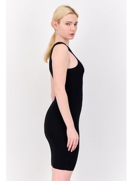 ESPRIT Women Ribbed Mini Dress, Black  - Image 2