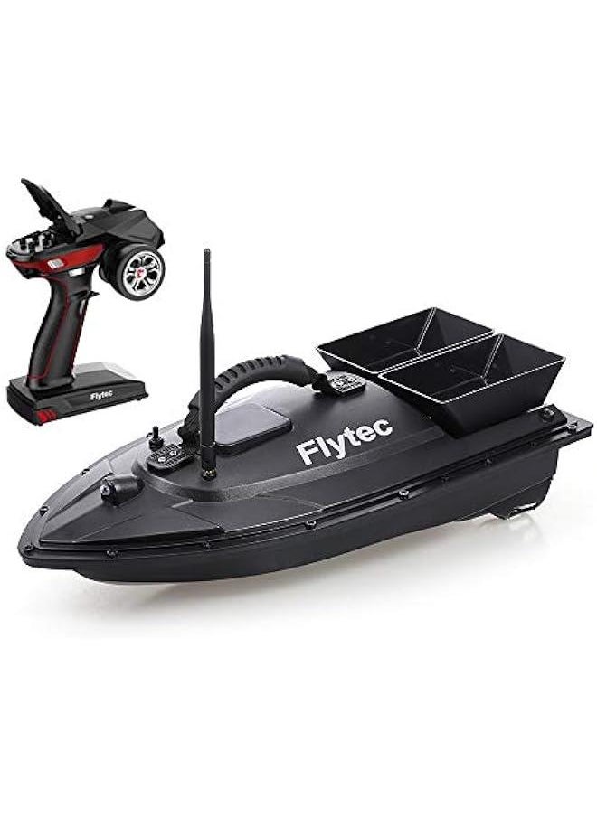 Flytec V500 RC Boat, Fishing Bait Boat Fish Finder 1.5kg Loading 500M Remote Control Double Motor Night Light