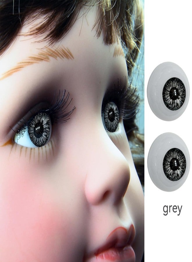 Jashem 8 Pairs of 22mm Half Round Realistic Acrylic Eyes for Halloween Props, Masks, Dolls or Bears Craft Plastic Eyeballs - Image 5