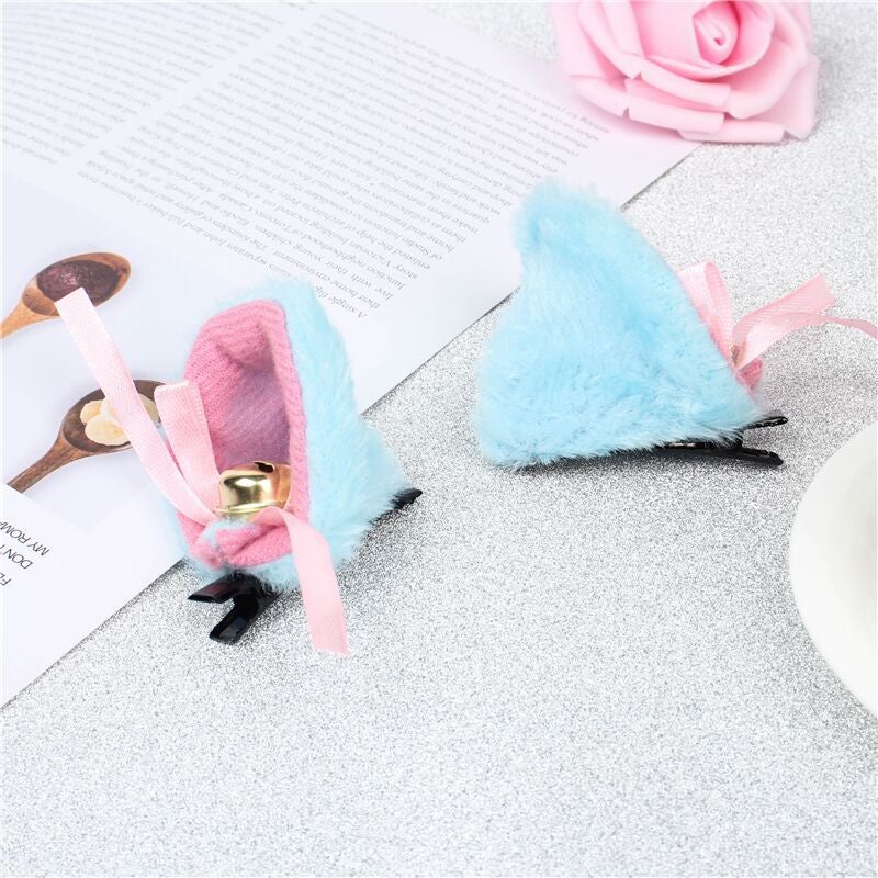 Generic Anime Cat Ear Headband Cosplay Paw Gloves Cute TailA pair of sky blue hairpins A pair of sky blue hairpins