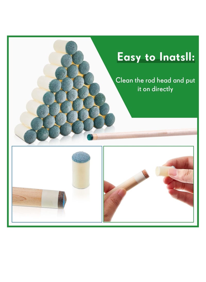 Y&D Billiard Cue Tips, 100 Pcs Tips Replacement, Pool Non-Slip Head Replacements, for 9mm, 10mm, 12mm, and 13mm  - Image 3