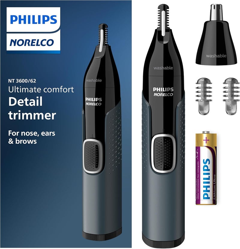 نوريلكو مقص شعر الأنف من Philips 3000، للأنف والأذنين والحواجب، طراز NT3600/62 - Image 1