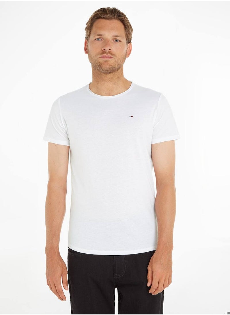TOMMY HILFIGER Men's Classics Slim Fit T-Shirt, White  - Image 1