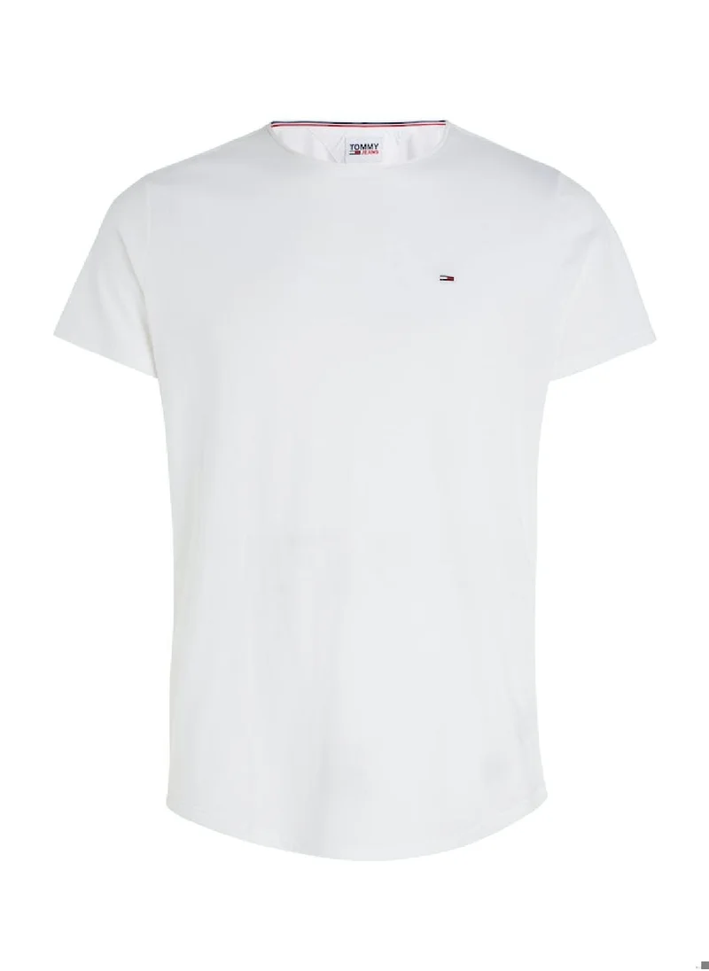 TOMMY HILFIGER Men's Classics Slim Fit T-Shirt, White