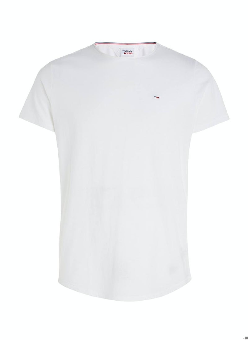 TOMMY HILFIGER Men's Classics Slim Fit T-Shirt, White  - Image 2