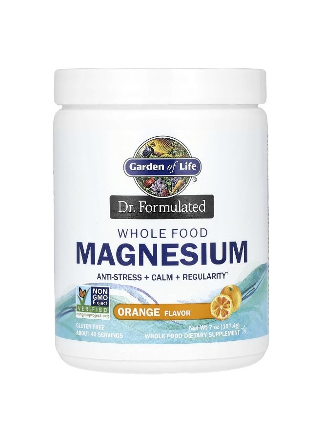 Garden of Life Garden of Life, Dr. Formulated, Whole Food Magnesium, Orange, 7 oz (197.4 g)  - Image 1