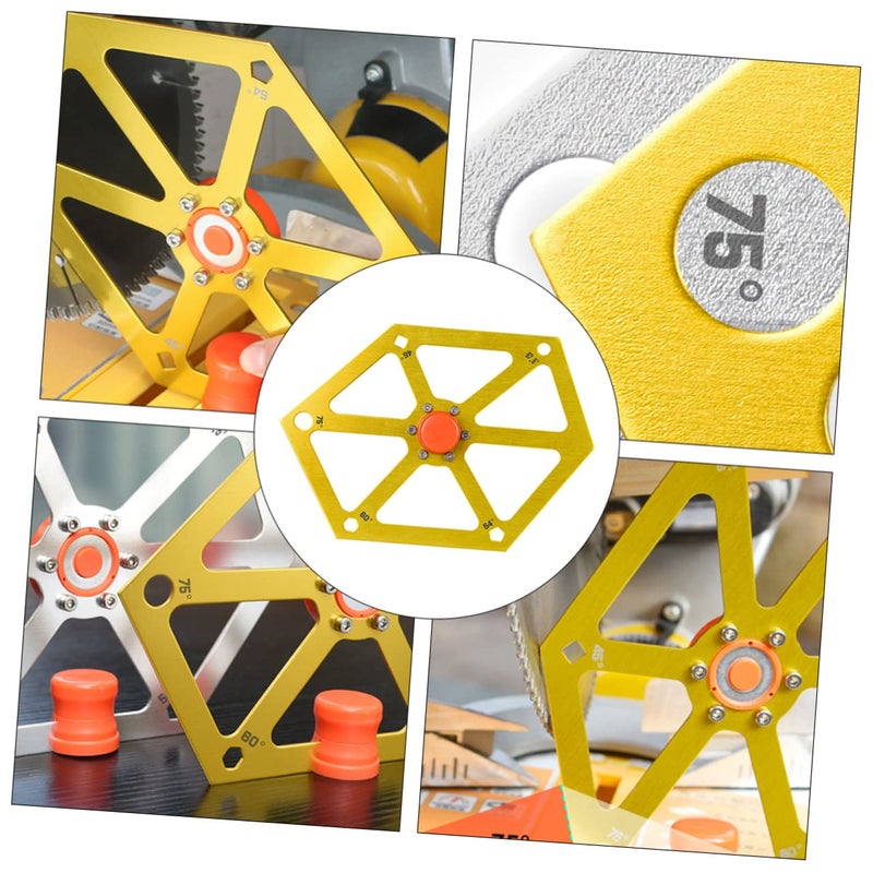 Aluminum Ruler Multi Angle Measuring Tool Hexagon Gauge Protractor for Woodworking Angle Cutting Photo Frame Making - Image 2